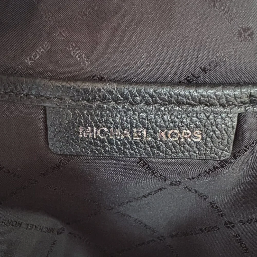 Michael Kors Adele Leather Backpack Bag Black